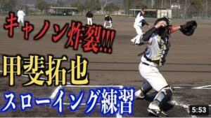 捕ってから速過ぎ!甲斐拓也と高谷裕亮のスローイング練習を真後ろから撮影【福岡ソフトバンクホークス】