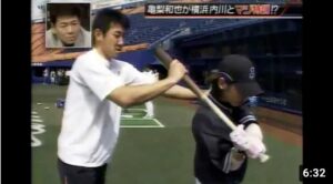 内川のティーバッティング