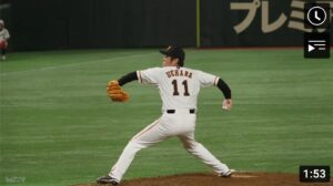 読売ジャイアンツ 上原浩治 投球フォーム（スローモーション）