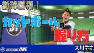 投手の変化球 カットボールの握り方