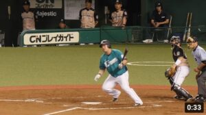 埼玉西武ライオンズ 中村剛也 バッティングフォーム&バッティング スローモーション（レフトへのタイムリーヒット）