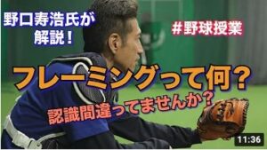 【野球授業】最近よく聞くフレーミングとは？プロが教えるキャッチャー講座/講師・野口寿浩氏