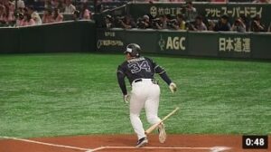 オリックス・バファローズ 吉田正尚 バッティングフォーム&バッティング（スローモーション）【ライト前ヒット】