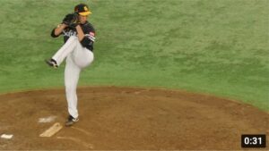 福岡ソフトバンクホークス 五十嵐亮太 投球フォーム（スローモーション）