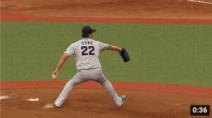 中日ドラゴンズ 大野雄大 投球フォーム（スローモーション）