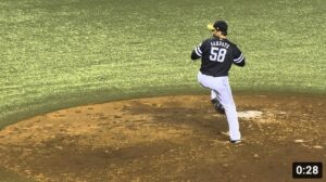 福岡ソフトバンクホークス デニス・サファテ 投球フォーム（スローモーション）