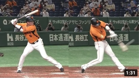 坂本勇人　ホームラン　フォーム　スロー【Hayato Sakamoto home run swing】